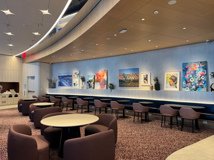 Capital One Lounge Las Vegas seating past bar Capital One Lounge Las Vegas seating past bar