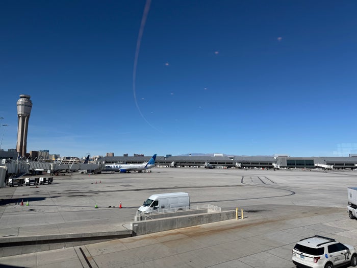 Capital One Lounge Las Vegas tarmac view Capital One Lounge Las Vegas tarmac view