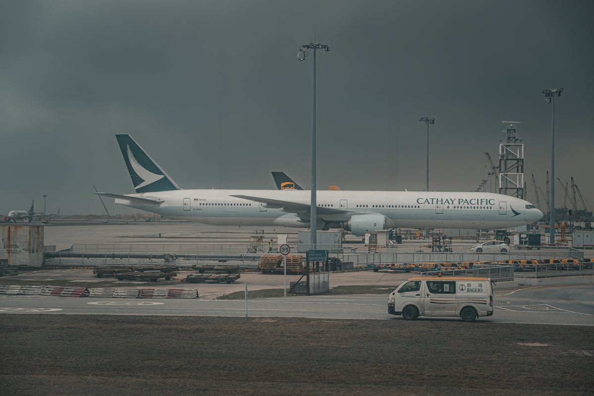 Cathay Pacific plane at HKG