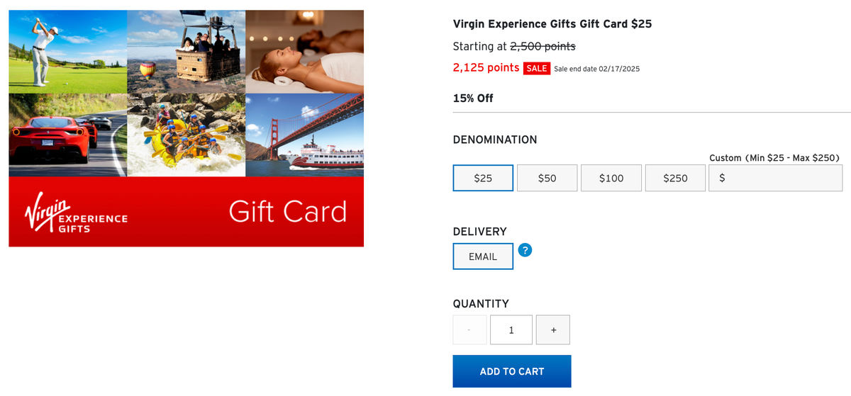 Citi Virgin gift card 15 off Presidents Day 2025