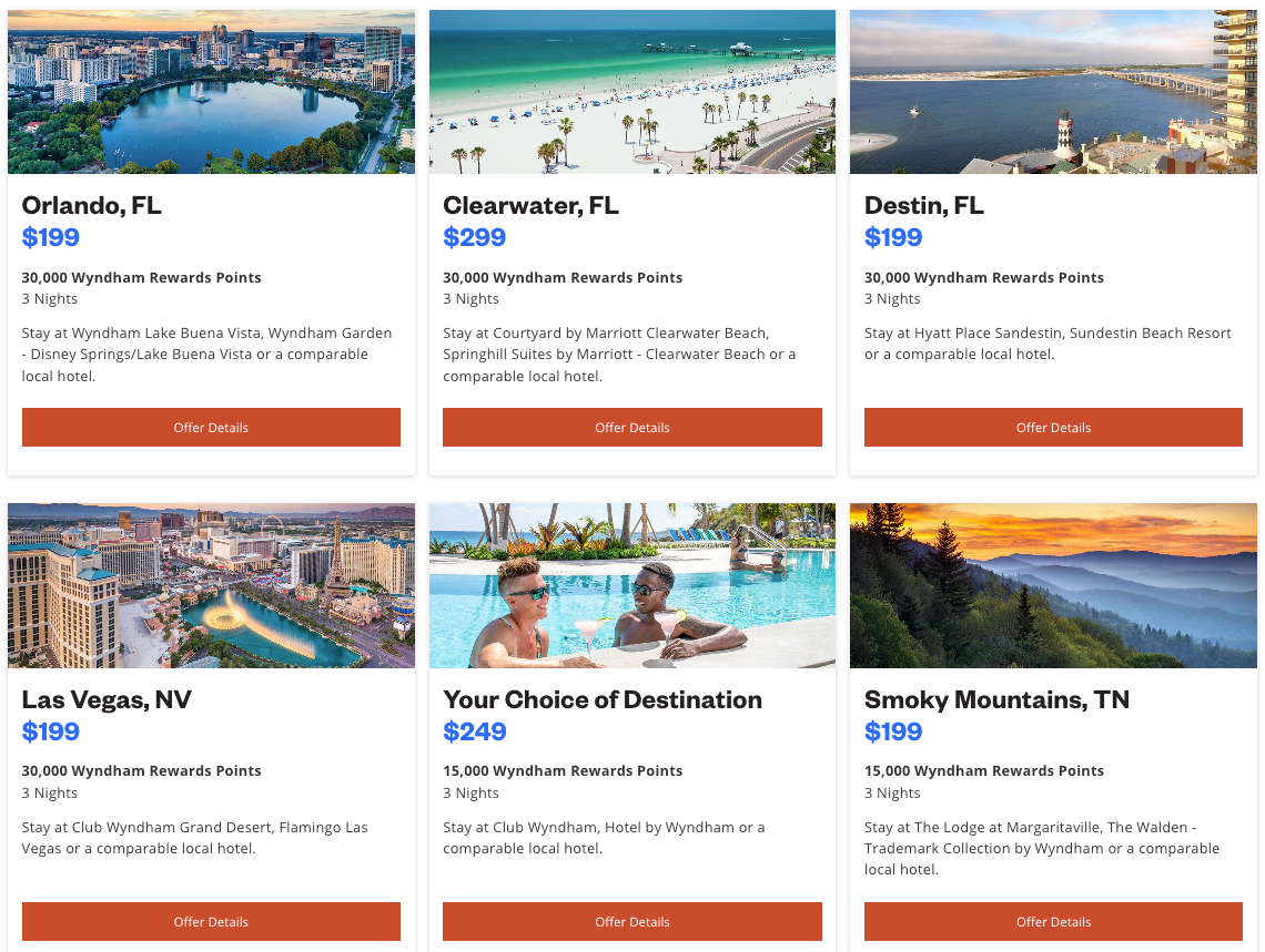 Club Wyndham timeshare promotion locations February 2025