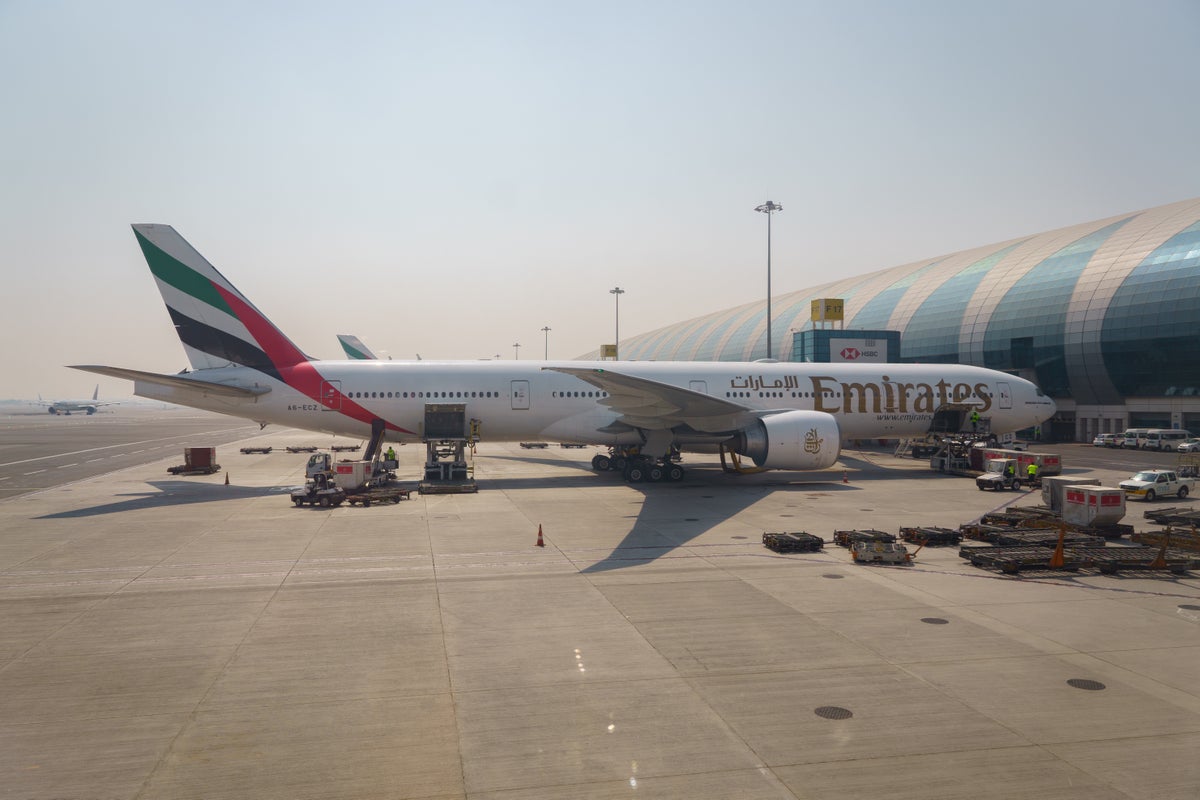 Emirates 777 parked