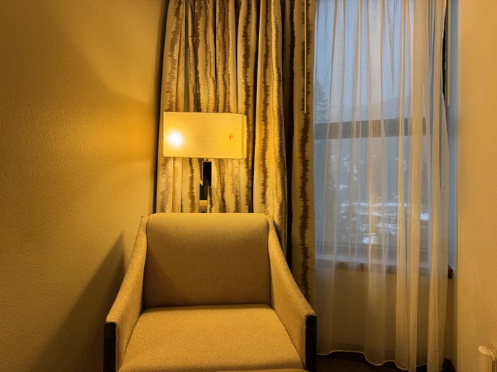 Everline Resort Spa Destination Hyatt Fireplace Suite Valley View bedroom chair window Everline Resort Spa Destination Hyatt Fireplace Suite Valley View bedroom chair window