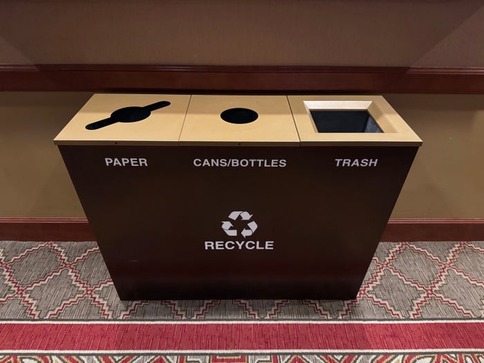 Everline Resort Spa Destination Hyatt elevator waiting area bins Everline Resort Spa Destination Hyatt elevator waiting area bins