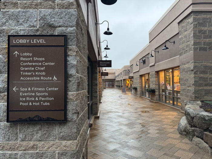 Everline Resort Spa Destination Hyatt shopping area sign Everline Resort Spa Destination Hyatt shopping area sign