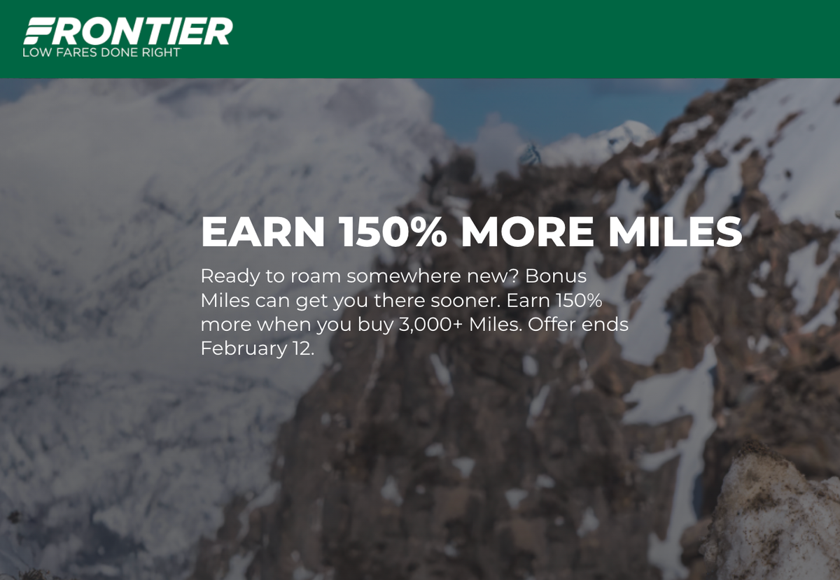 Frontier Buy Miles