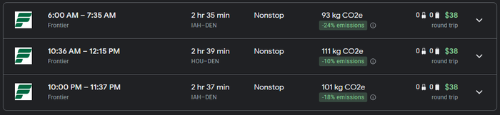 Frontier round trip flights