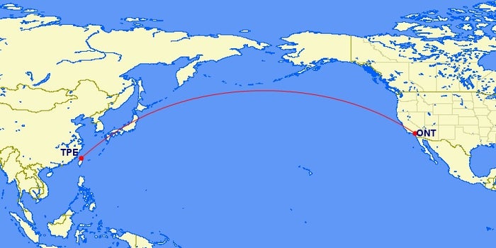 GCM Ontario to Taipei GCM Ontario to Taipei