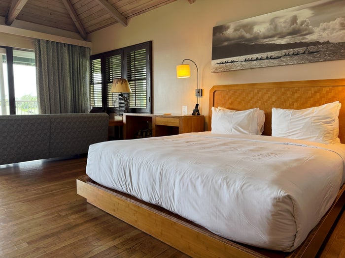 Hana Maui Resort 1 King Bed Ocean View Bungalow suite bedroom