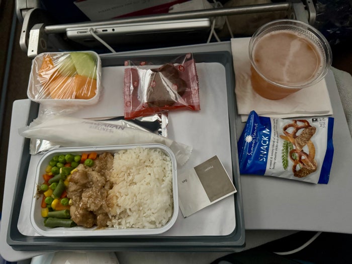 Hawaiian Airlines Meal Hawaiian Airlines Meal