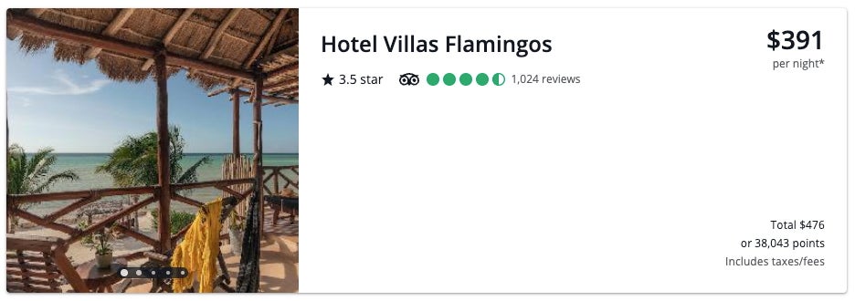 Villas Flamingos rate from Chase Travel