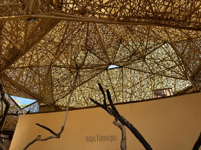 Hotel Villas Flamingos lobby overhead design