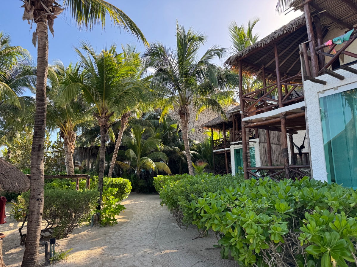 Hotel Villas Flamingos path to restaurant