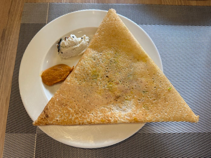 Hyatt Place Goa Candolim Zing breakfast masala dosa with chutney