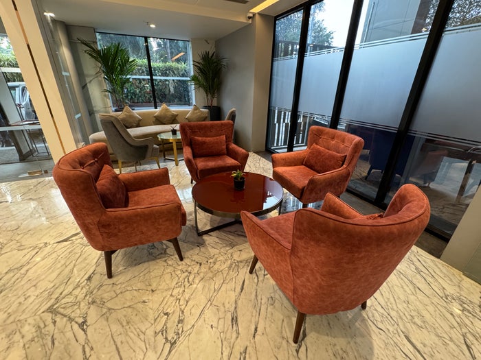 Hyatt Place Goa Candolim left lobby seating