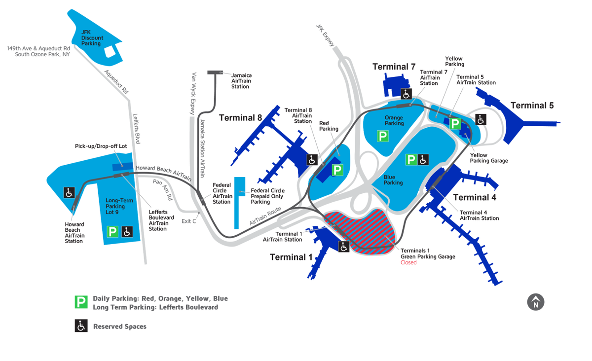 John F Kennedy International Airport Map