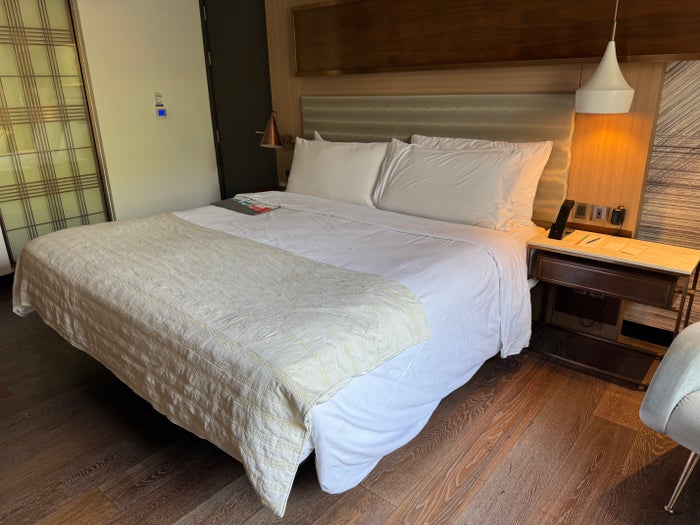 Le Meridien Goa Calangute king bed view from window