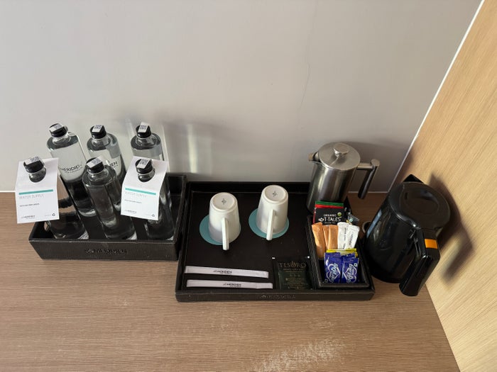 Le Meridien Goa Calangute king coffee service water