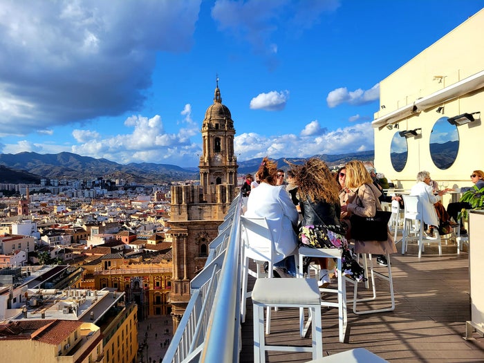 Malaga Spain Rooftop Bar AC Hotel Malaga