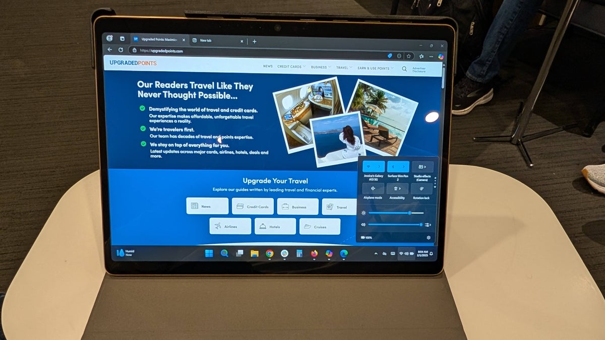 Microsoft Surface Pro tablet mode with kickstand front