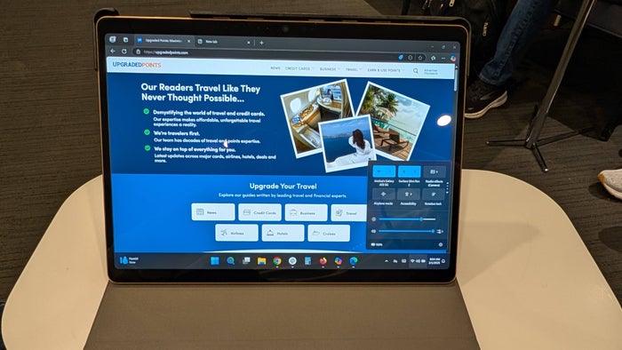 Microsoft Surface Pro tablet mode with kickstand front Microsoft Surface Pro tablet mode with kickstand front