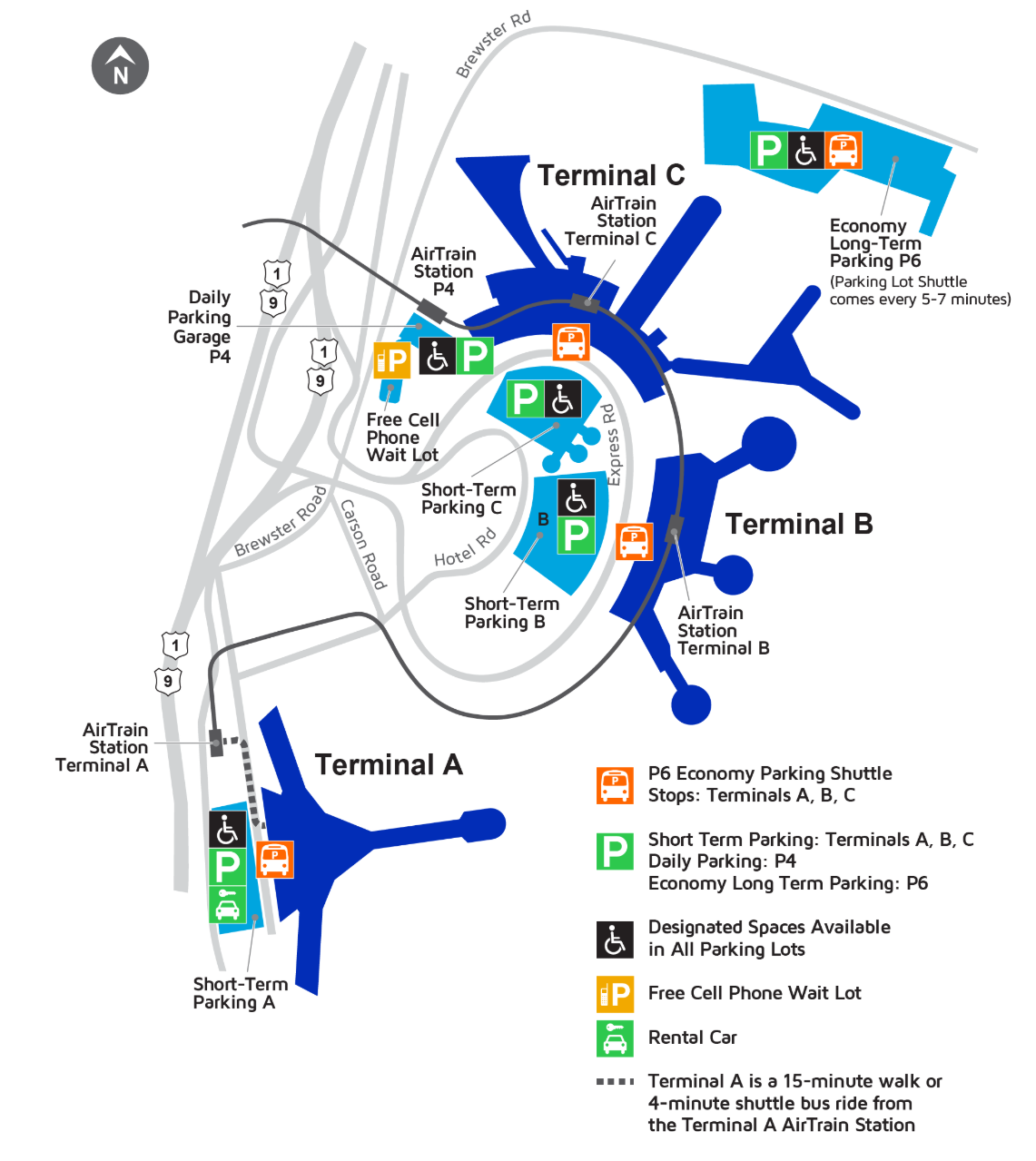 Newark Liberty International map