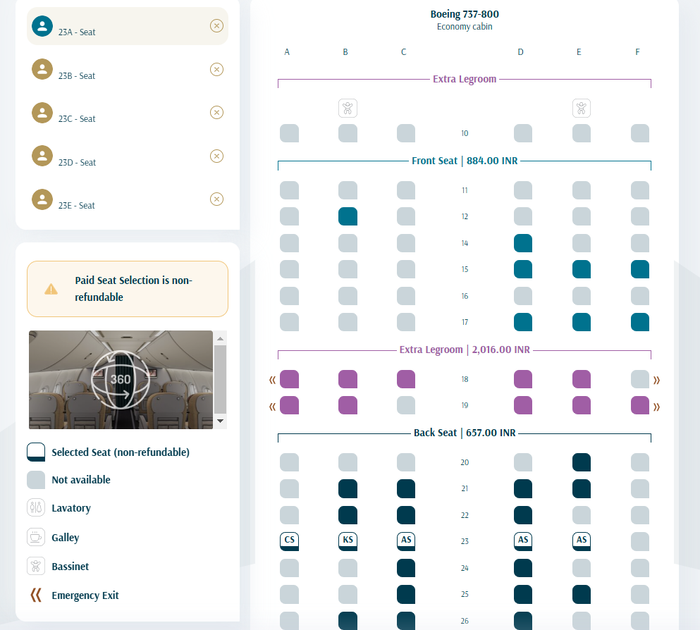 Oman Air GOX MCT seat selection