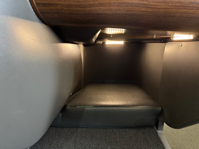 Qantas Business Class Footwell
