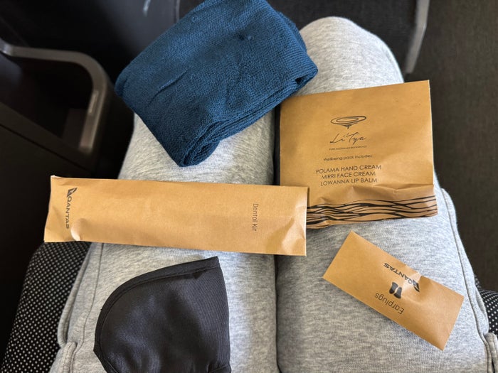 Qantas Business Class Inside Amenity Kit