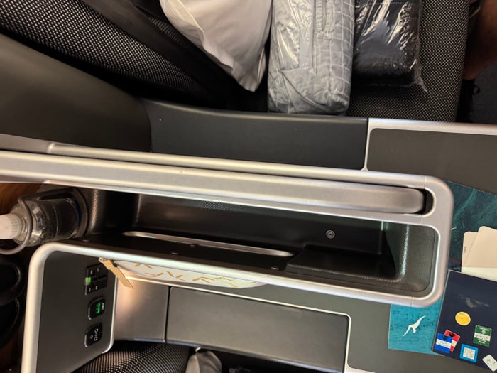 Qantas Business Class Inside Storage