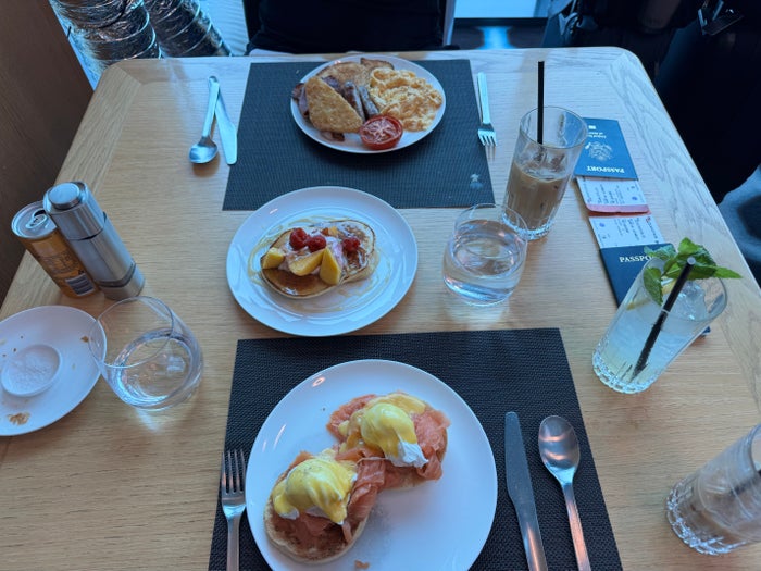 Qantas Business Class Lounge Breakfast