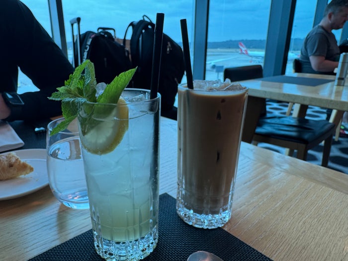 Qantas Business Class Lounge Drinks