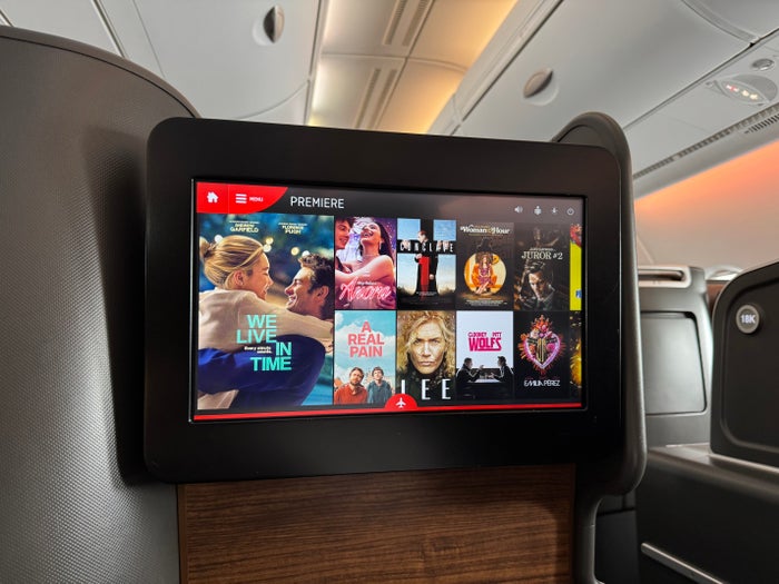 Qantas Business Class Movies