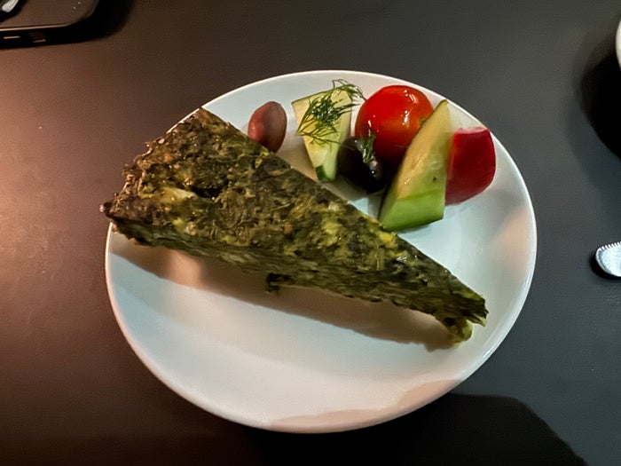 Qantas Business Class Spanikopita