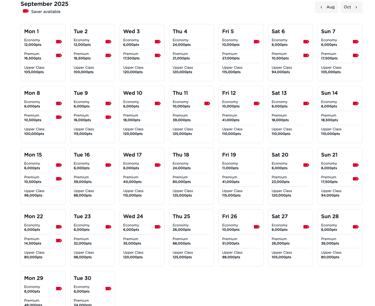 Reward seat availability Virgin Atlantic