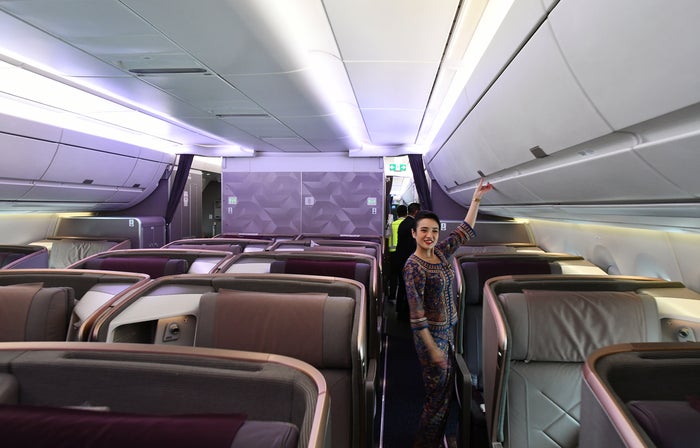 Singapore Airlines A350ULR Forward business cabin Singapore Airlines A350ULR Forward business cabin