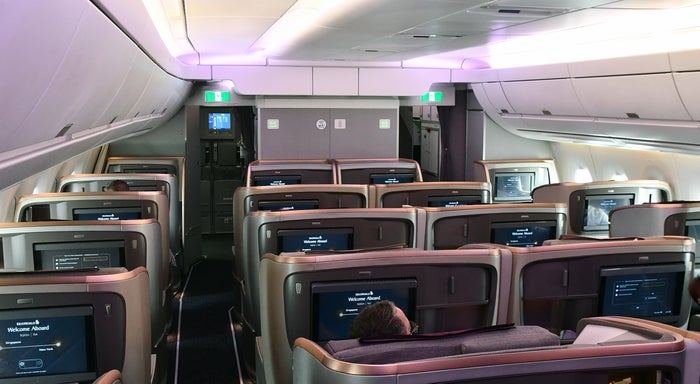 Singapore Airlines A350ULR Forward business cabin Singapore Airlines A350ULR Forward business cabin