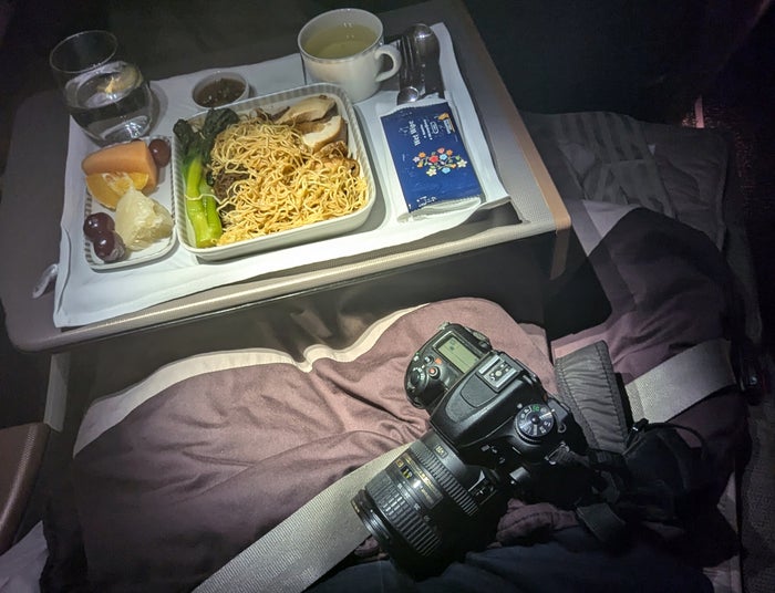 Singapore Airlines SQ24 business class meal Singapore Airlines SQ24 business class meal
