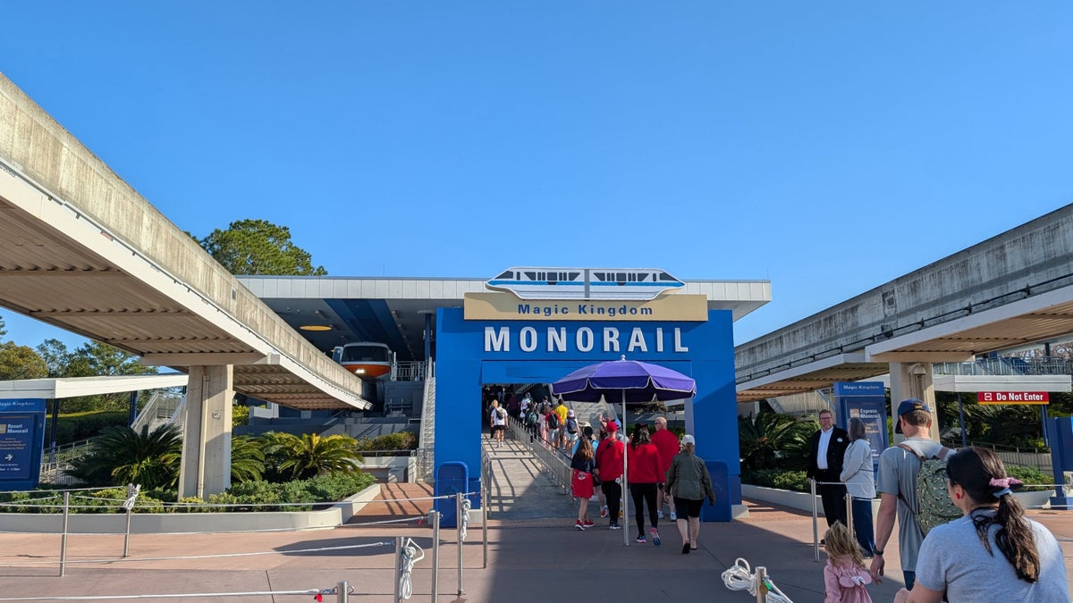 Walt Disney World Transportation and Ticket Center monorail to the Magic Kingdom