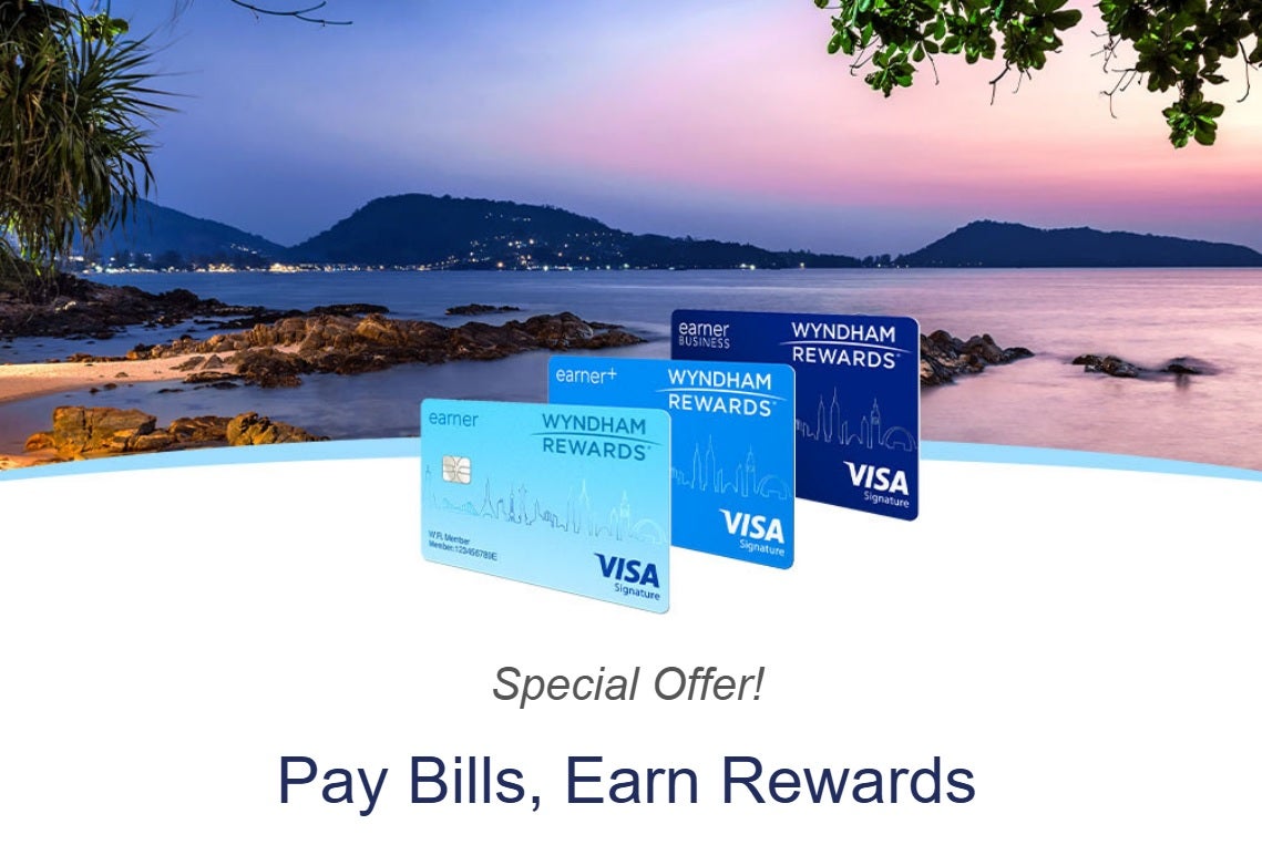 Wyndham Rewards credit card bill pay bonus points