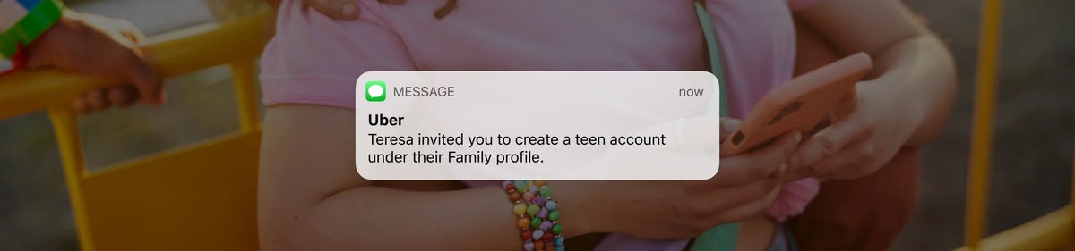 uber for teens text message