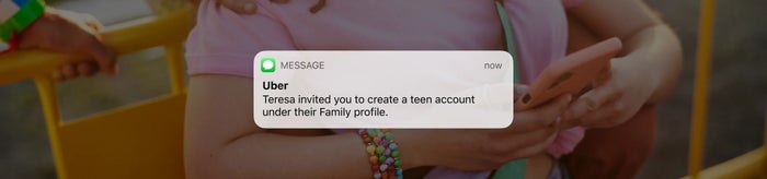uber for teens uber for teens text message