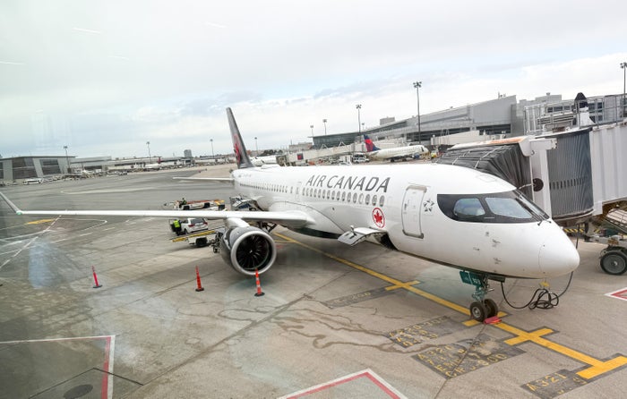 Air Canada Airbus A220 300 at Boston Logan Airport