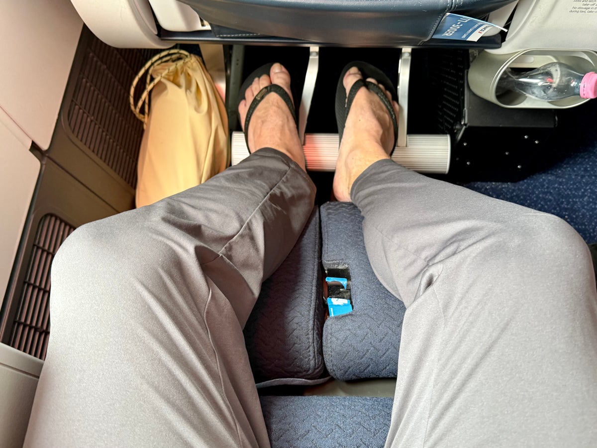 Air France Boeing 777 300 premium economy foot and leg rest