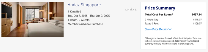 Andaz Singapore direct booking price