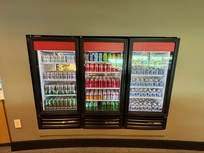 Avianca VIP Lounge refreshments fridge 1