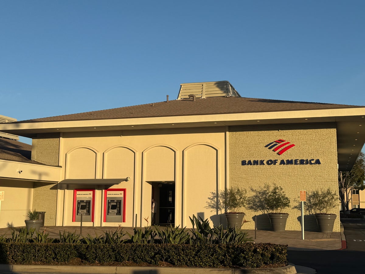 Bank of America branch at an angle