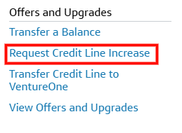 Capital One Request Credit Line Increase
