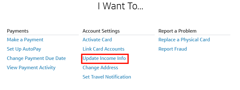 Capital One Update Income Info