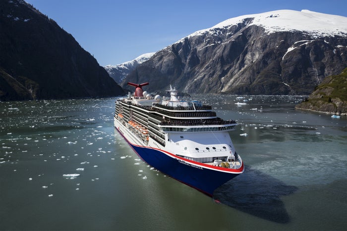 Carnival Miracle Aerial with Blue Hull Carnival Miracle Aerial with Blue Hull